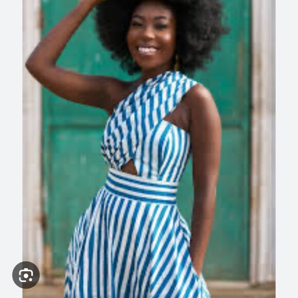 Sika Blue Beeko Dress Handmade - Like New - Picture 4 of 8